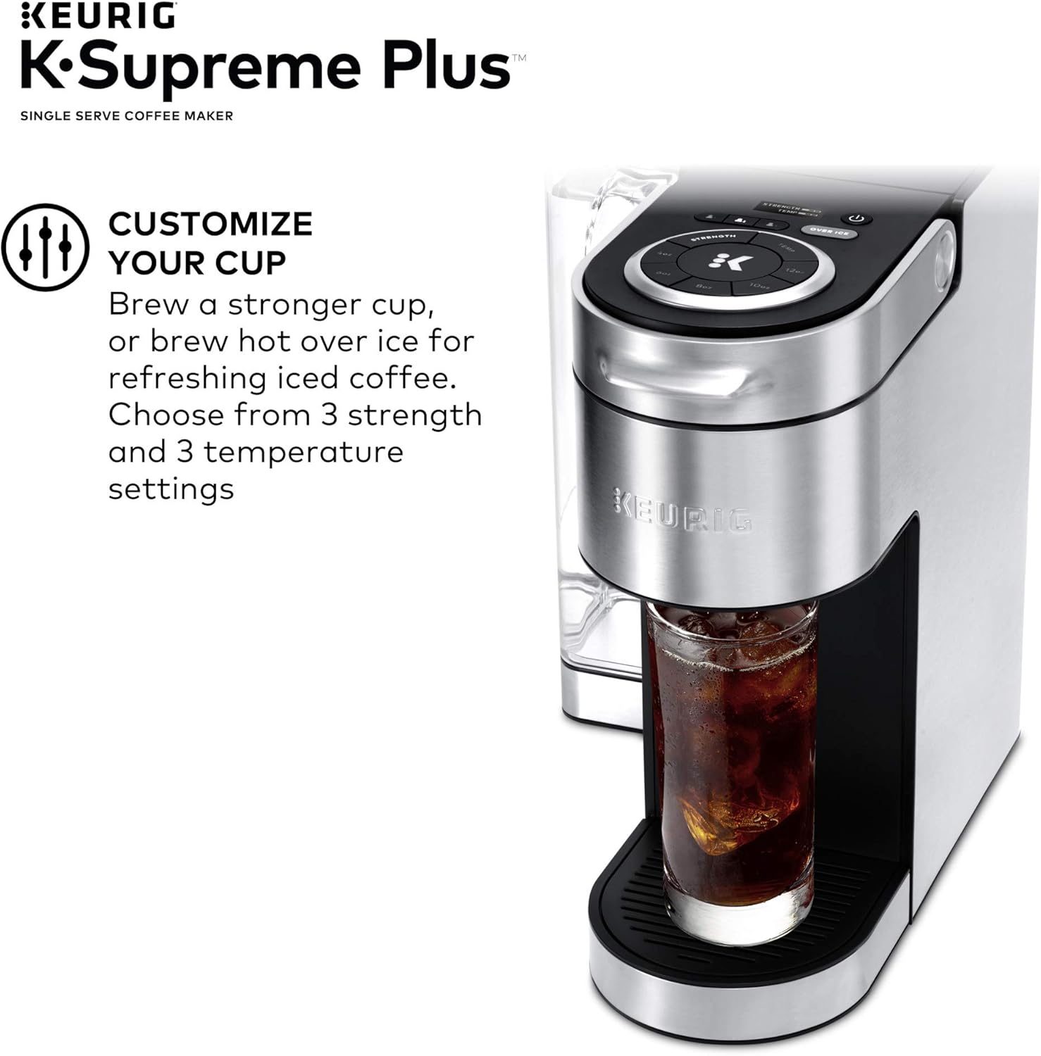 Keurig K-Supreme Plus Single Serve Coffee Maker with Lavazza Perfetto, Dark Roast Coffee Pods, 32 K-Cup K-Cup Pods