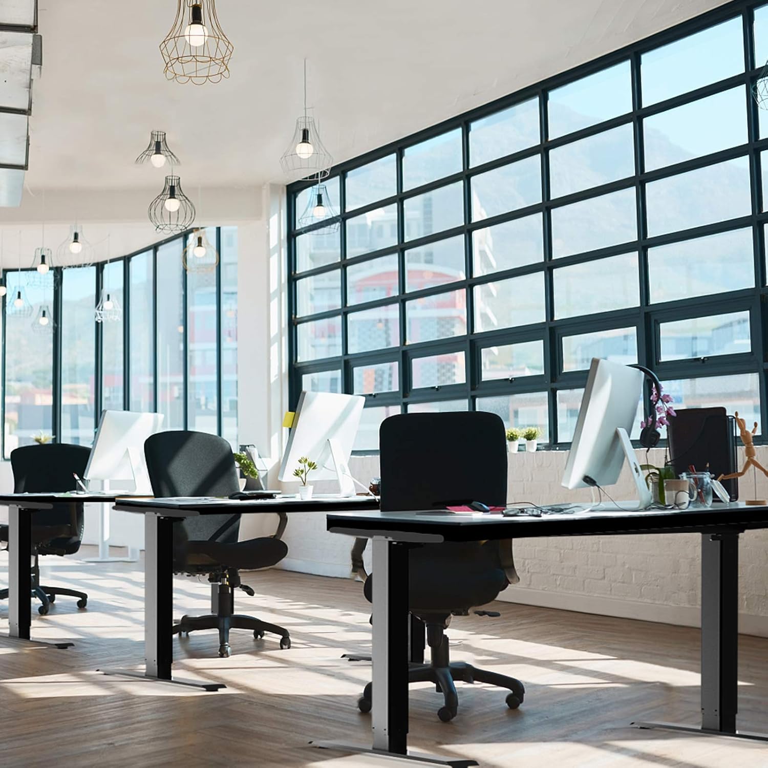 Electric Stand up Desk Frame - ErGear Height Adjustable Table Legs Sit Stand Desk Frame Up to 47.2" Ergonomic Standing Desk Base Workstation Frame Only