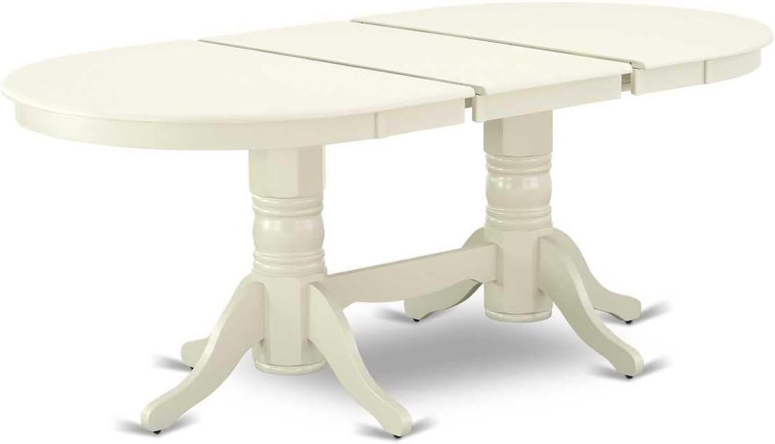 Artisanal Abode 9 Piece Dining Room Table Set Contains an Oval Dining Table and 8 Chairs, Linen White