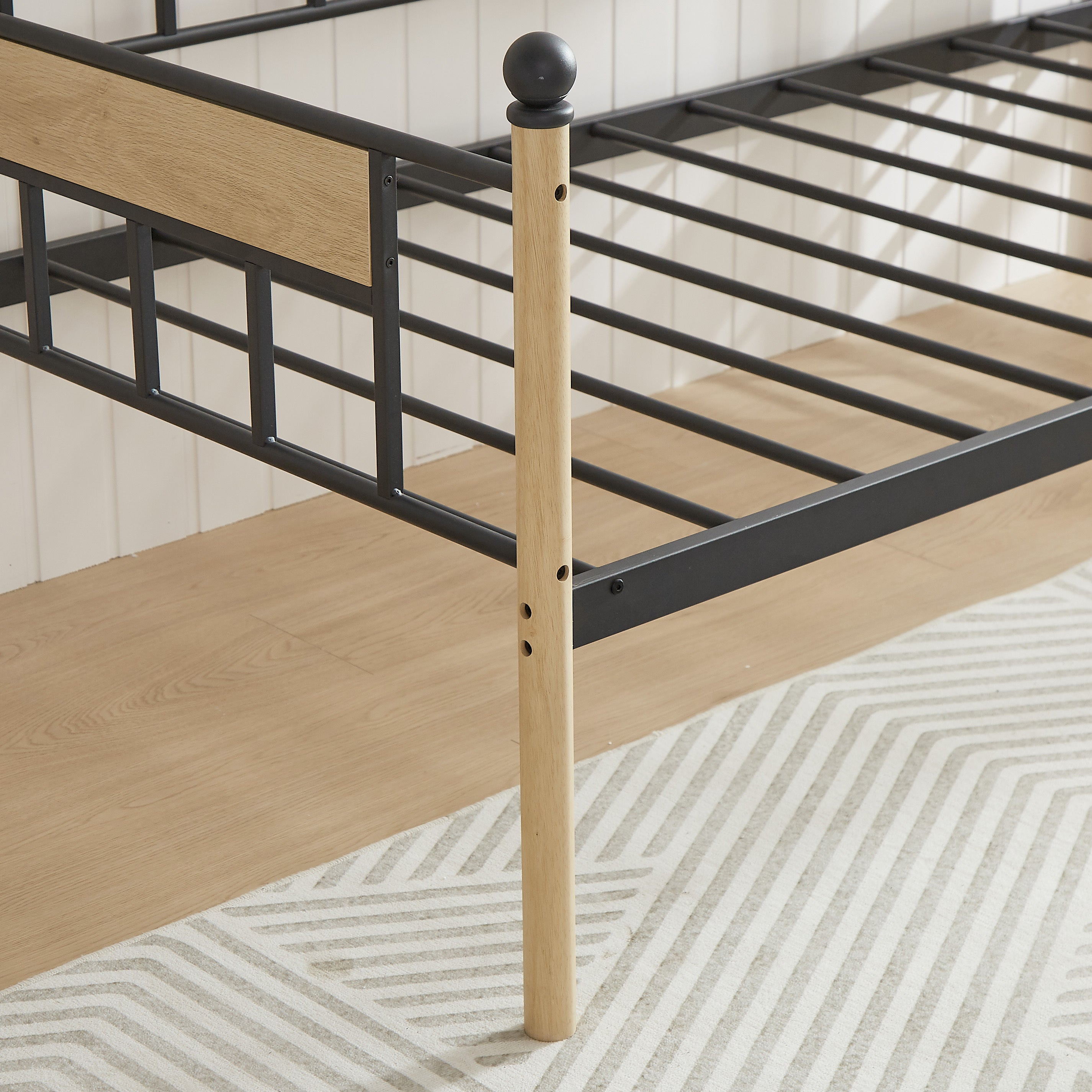 Baja Twin Size  Metal Frame Daybed with Trundle - Black