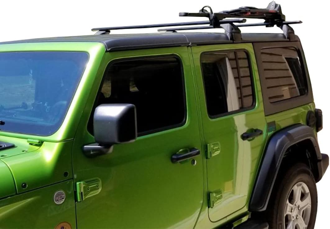 Roof Rack Cross Bars for Jeep Wrangler 2008 - 2022 Kayak Cargo Carriers Roof Rails Crossbars (4-Door Hard Top)