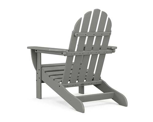 POLYWOOD AD4030AR Classic Outdoor Adirondack Chair, Polyethylene, Aruba & SBT18AR South Beach 18" Outdoor Side Table, Aruba