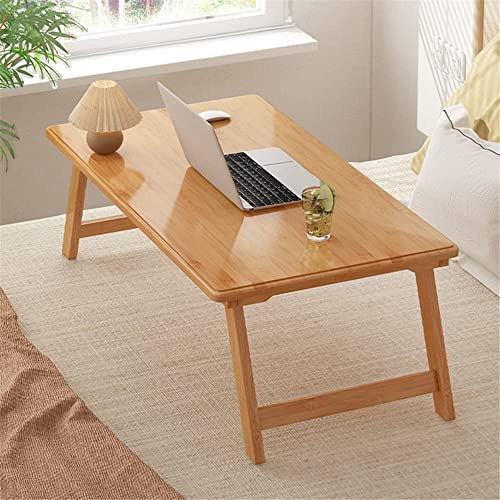 Folding Coffee Table, Bamboo Rectangular Table Coffee Center Table Art Craft Study Activity Table, Picnic Table, Entertainment Table for Home Living Room Balcony, Walnut