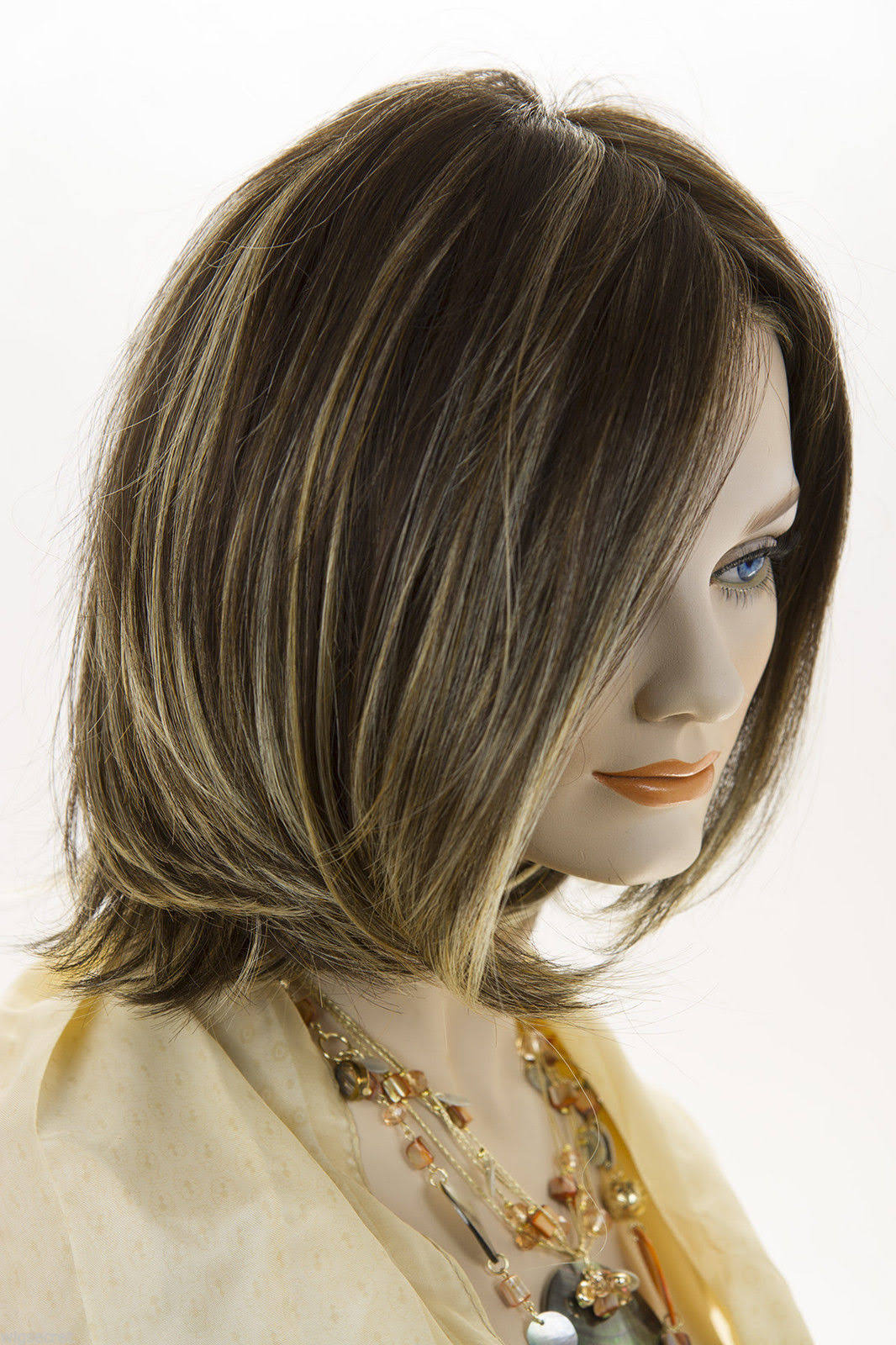 Alia by Alia Medium Lace Front Mono Jon Renau Straight Blonde Brunette Red Wigs - Light Gold Brown Medium Gold B...