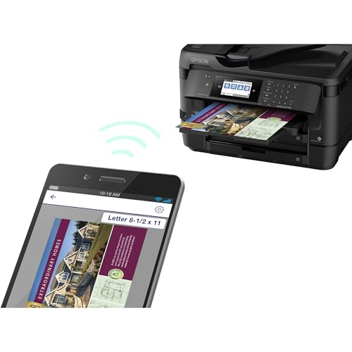 Epson WorkForce WF-7720 Wireless Wide-format Color Inkjet Printer with Copy, Scan, Fax, Wi-Fi Direct and Ethernet, Amazon Dash Replenishment Ready