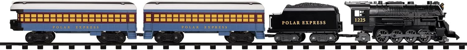 Lionel The Polar Express Ready-to-Play Set, Battery-Powered Berkshire-Style Model Train Set with Remote , Black
