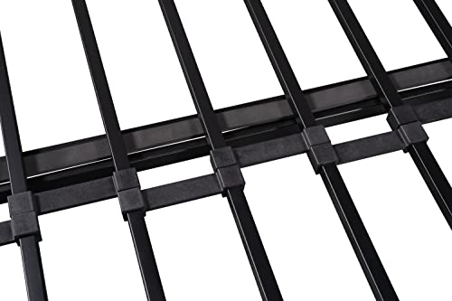 RUNNA Metal Twin Over Full Bunk Bed with Trundle and Two-Side Ladders,for Kids Girls Boys Teens Adults Bedroom Use (Black@Ladder/, Twin Over Full)