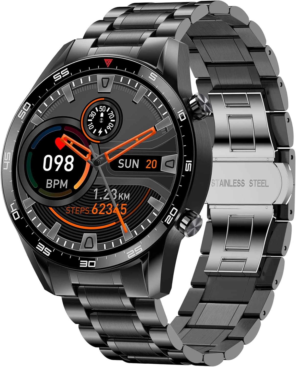 SIEMORL Smartwatch for Men for Android and iOS Phones,Fitness Tracker IP67 Waterproof Smartwatch with Heart Rate Sleep Monitor,Activity Tracker Pedometer Message Notification Call Smartwatch