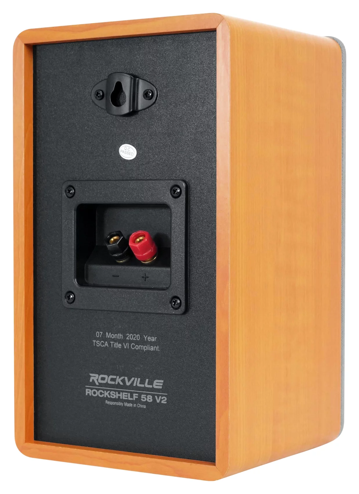 Rockville RPA60BT Receiver+(2) 5.25" Wood Bookshelf Speakers+36" Wood Stands + Rockville R14GSBR100 Red/Blk 14 Gauge 100' Ft. Mini Spool Car Audio Speaker Wire