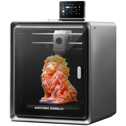 Anycubic Kobra S1 Combo 3D Printer, Multi-Color 3D Printer High Speed Max 600mm/s High Precision, Core XY Stable Structure Ultra-Quiet Printing Anycubic App One-Click Printing 250 * 250 * 250mm