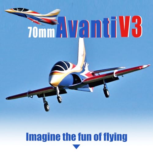 Fms Rc Jets 70mm Viper V2 EDF Navy Blue rc Airplanes for Adults for Trainer for Beginners 6 CH Remote Control Planes PNP (NO Control Battery Charger)