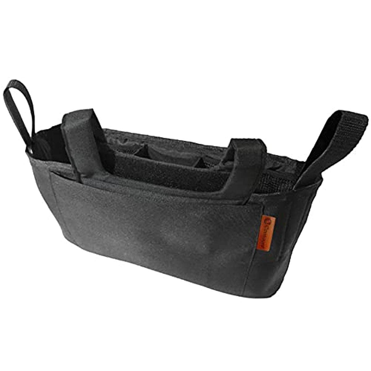 Contours Curve V2 Convertible Tandem Double Stroller & Options Elite V2 Parent Organizer Accessory - Black Herringbone