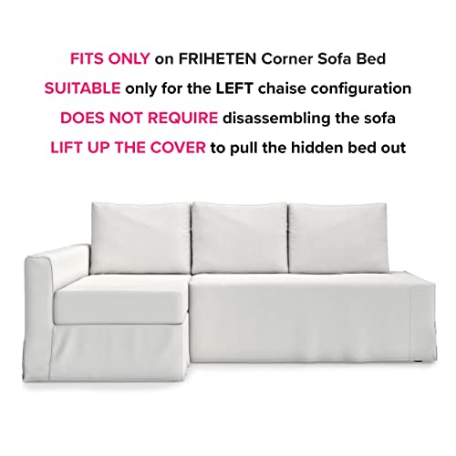 Easy Fit Friheten Couch Cover Replacement for IKEA Friheten Sofa Cover, Friheten Sleeper sofa cover, Friheten Slipcove, Friheten Cover Only!（Navy Blue, Left Chaise）