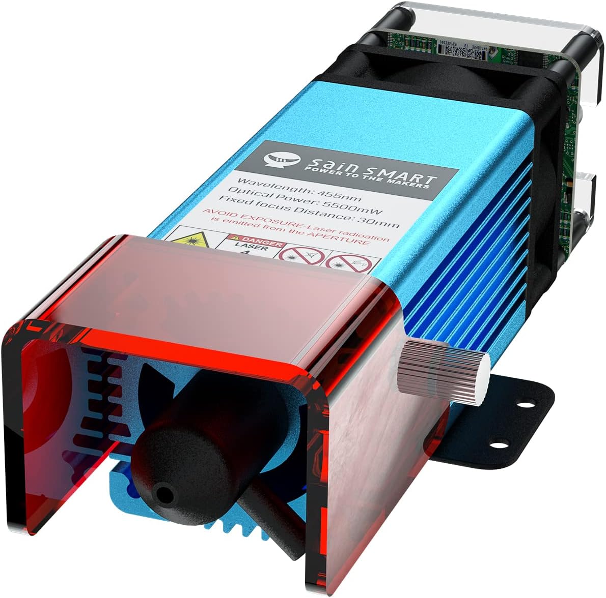 Genmitsu CFL55 Compressed Spot Laser Module, 0.1mm*0.1mm Laser Spot, 5.5W FAC Laser Module for Genmitsu 3020-PRO MAX V2, 3030-PROVer MAX, PROVerXL 4030, 4030V2 & 4040-PRO, 4040 Reno CNC Router