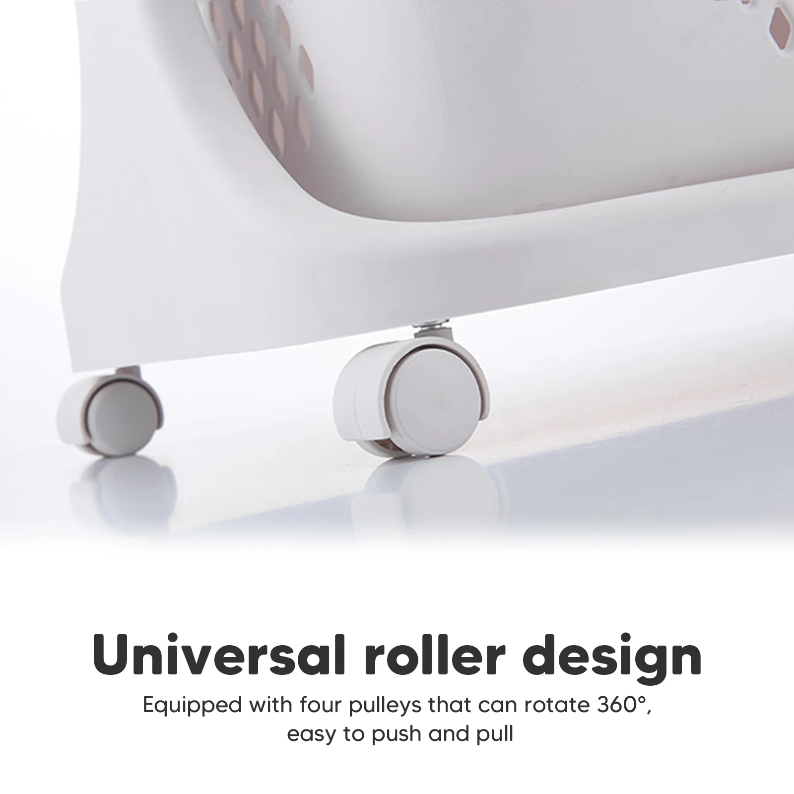 Magichomestore 4-Tier Laundry Hamper Sorter, Laundry Storage Organizer with Wheels Removable Rolling Laundry Baskets, Bathroom Cart for Dirty Clothes