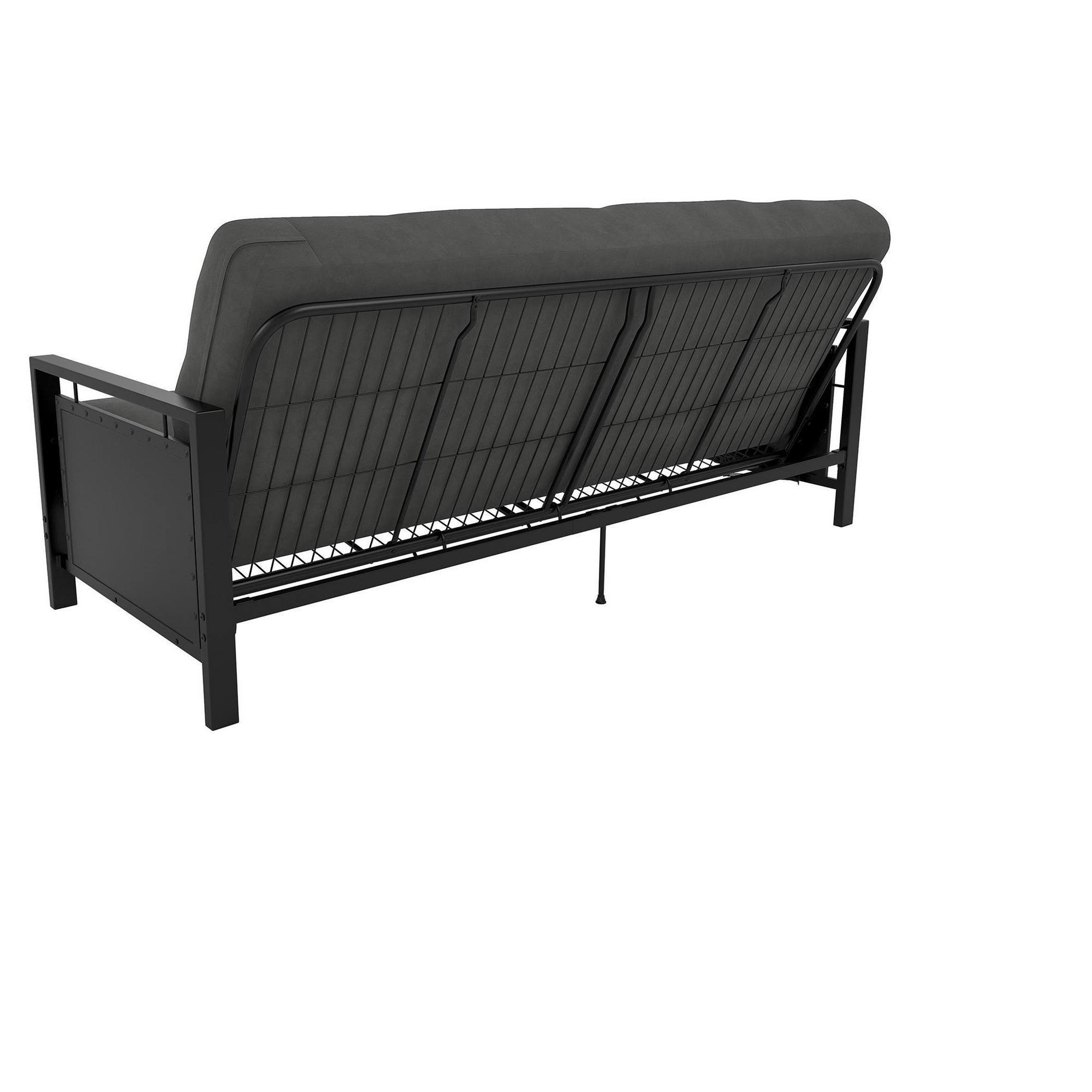 DHP Henley Metal Arm Futon Frame, Black Metal