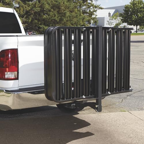 Ultra-Tow Aluminum Hitch Cargo Carrier with Ramp - 500-Lb. Capacity, Black, 60in. x 30in. x 4in.