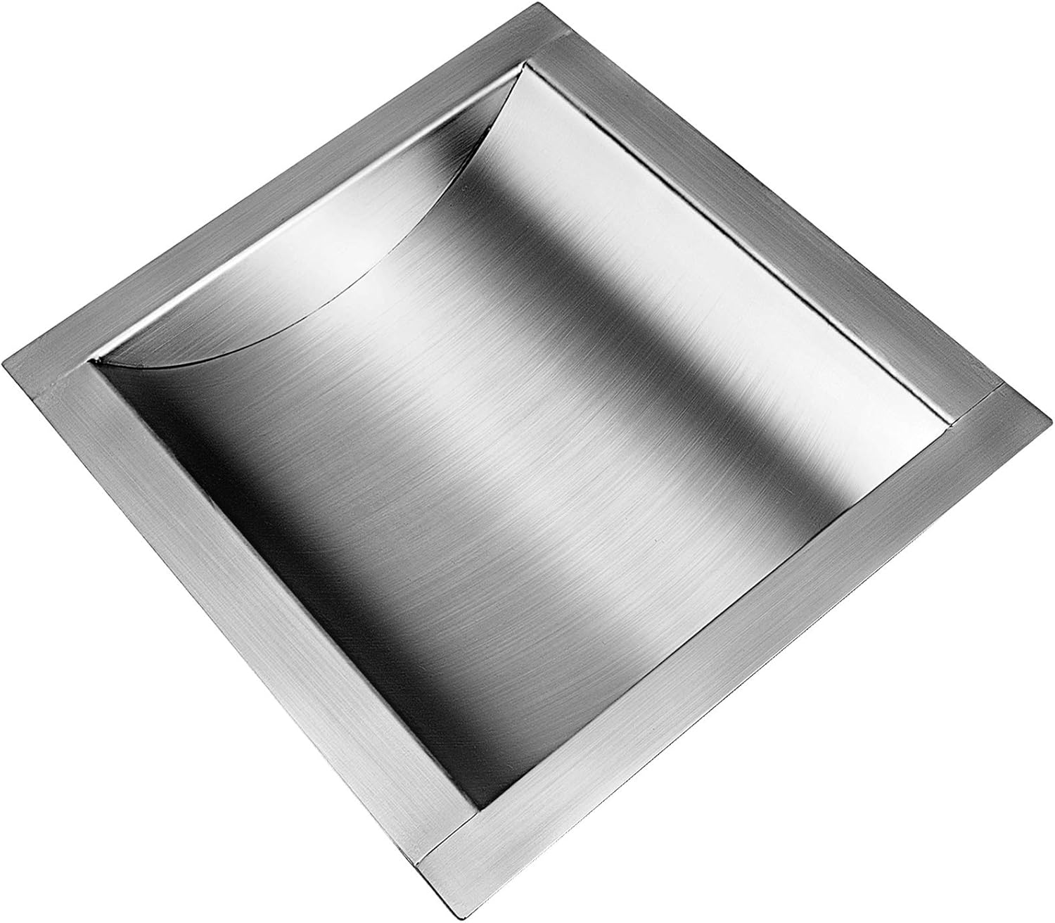 Mophorn 304 Stainless Steel Drop-in Deal Tray 12 Deep x 10 Wide x 1.6 High Brushed Finish for Cash Register Window