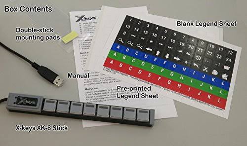 X-keys USB Stick Keys with 8 Programmable Keys