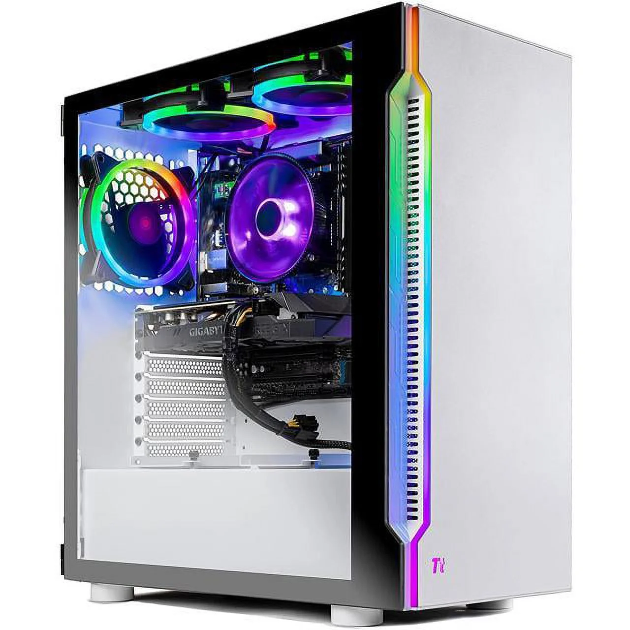 Skytech Archangel 3.0 Gaming PC Desktop – Intel i5-10400F, GTX 1660 Super, 500GB SSD, 16G DDR4 3200, AC Wi-Fi, Windows 10 Home 64-bit, White - Curated Treasures Market