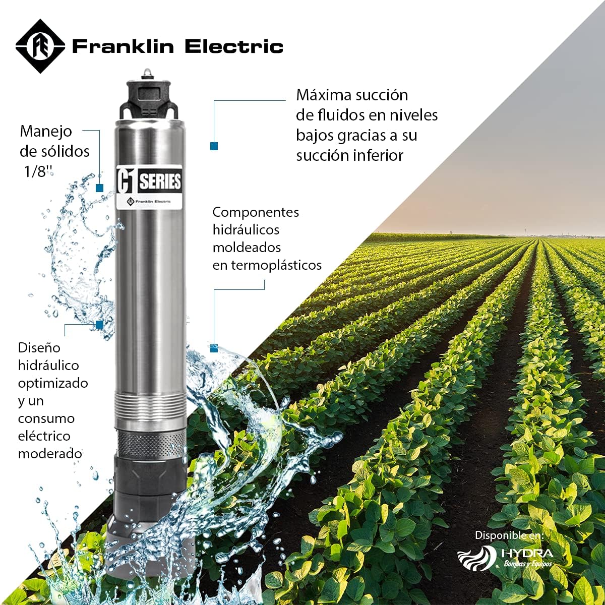 Submersible Pump 1/2 HP Cistern 10GPM Nordic Tank Suction Bottom Water Clean Fluffy Pre-Filtered Residential Agriculture Solid Commercial 1/8" 220V AC