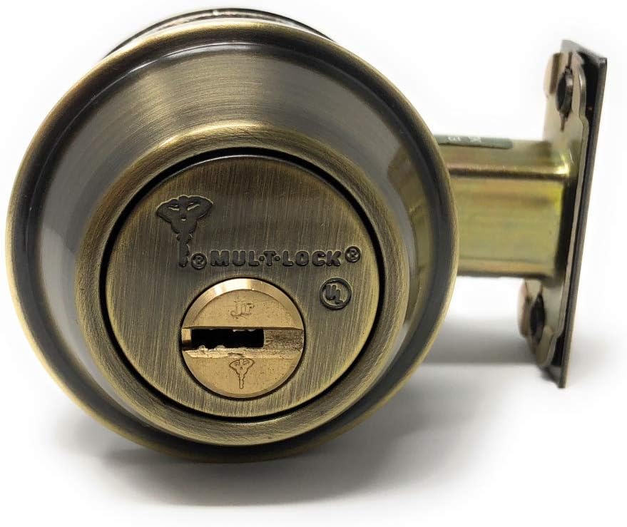 Mul-T-Lock Cronus High Security Grade 2 Single Cylinder Dead-Bolt w/Thumb Turn 2-3/8 or 2-3/4 Adjustable Backset for Commercial And Residential Metal Or Wood Doors (Stainless Steel)