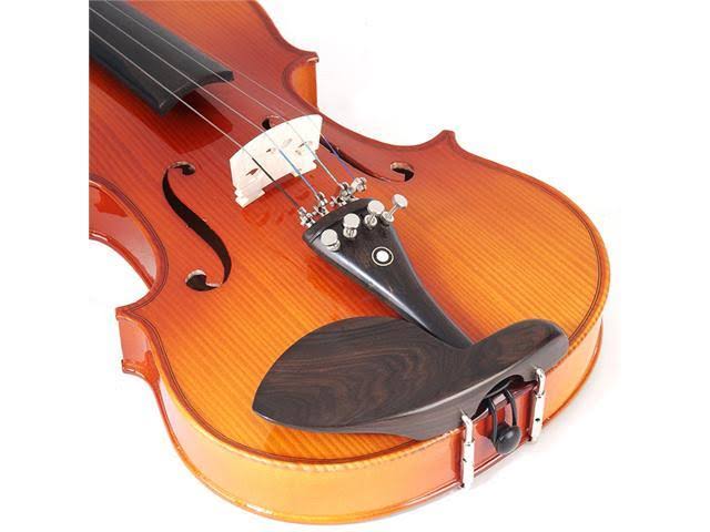 Cecilio 1/2 CVN-300 Ebony Fitted Solid Wood Violin Package with Case, Accessories u0026 Lesson Book + DVD
