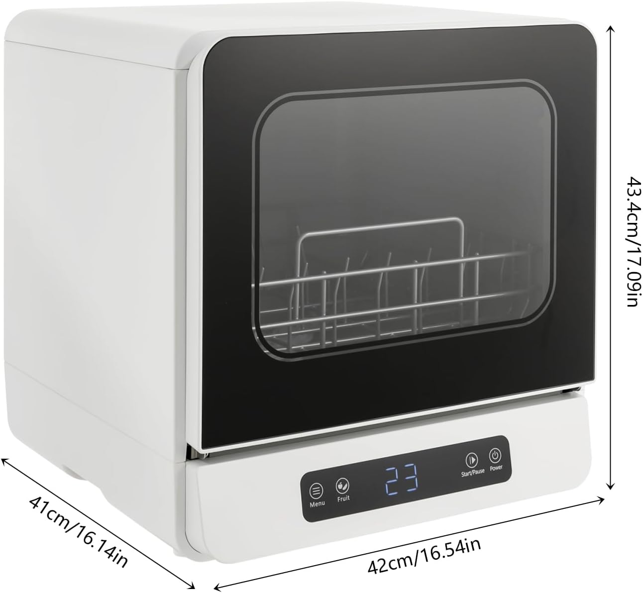 3-in-1 Portable Mini Dishwasher Countertop Portable Dishwasher 5 Washing Programs Mini Dishwasher for Apartments& RVs, 590W 110V