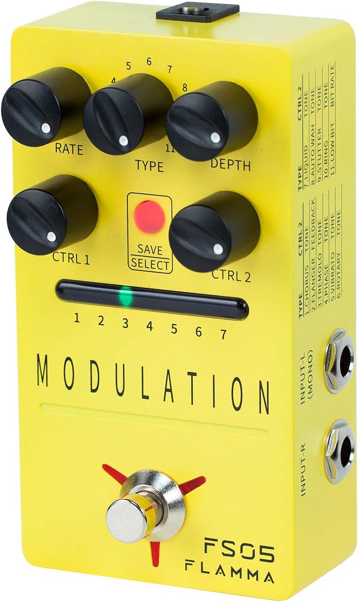 FLAMMA FS07 Stereo Cabinet Simulation Guitar Pedal Cab Sim 7 User Preset Slots Support IR Loading Software Editing