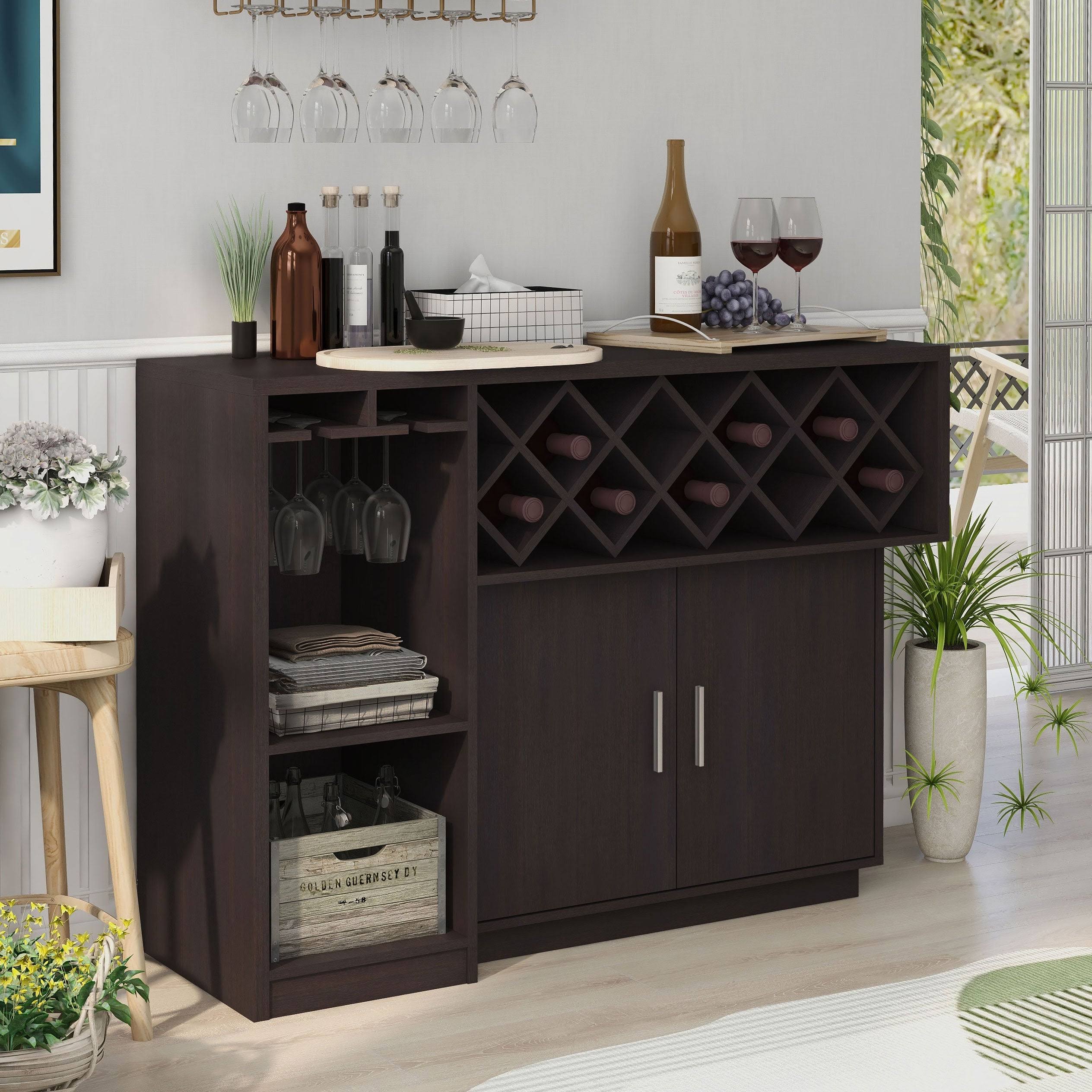 Furniture of America Leo Modern Espresso (Brown) 2-Door Multi-Storage Buffet