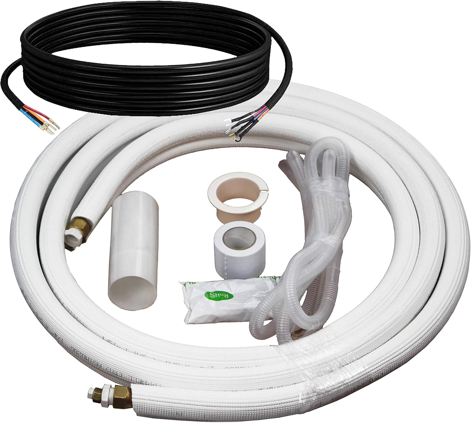 DAIKIN 4-Zone 4MXS Air Conditioner Heat Pump 15 ft. Installation Kit + Wall Bracket (9k+9K+12K+12K)