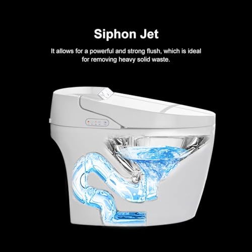 Homary Modern Smart Toilet, One-Piece 1.27 GPF Toilet Intelligent Elongated Bidet Toilet Auto Flush, Foot Sensor Operation, Heated Seat, Warm Water and Dry, Air Dryer, Digital Display