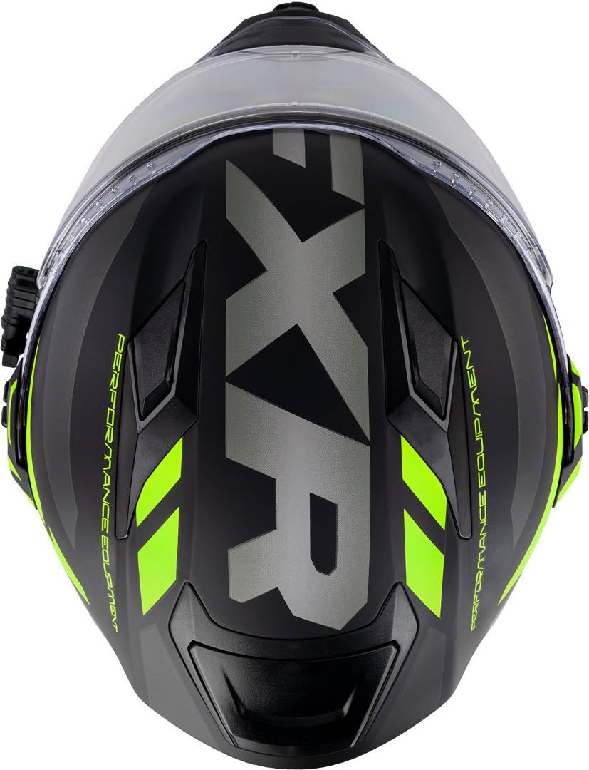 FXR Maverick Team Modular Snow Helmet w/Electric Shield Black/Charcoal/Hi-Vis MD