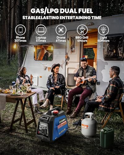 4000 Watt Inverter Generator, 120V Gas Powered Generator Super Quiet, RV Ready/EPA for RV, Camping and Home