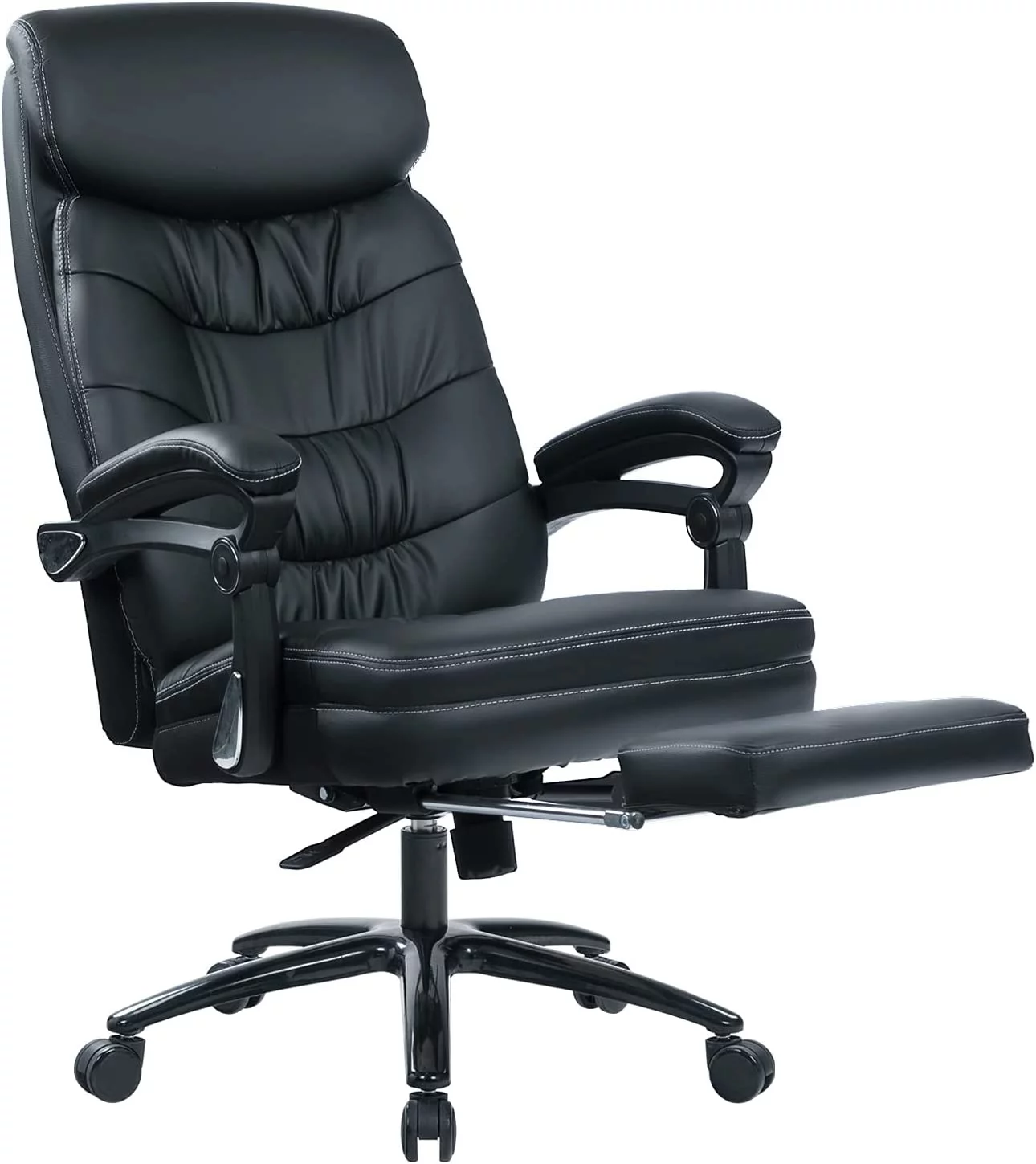 Managerial and Executive Chair with Foot Rest, 400lbs Big and Tall Office Chair with Reclining Function,Office Chair for Heavy People,Oversized Office Chair Home Office Chair