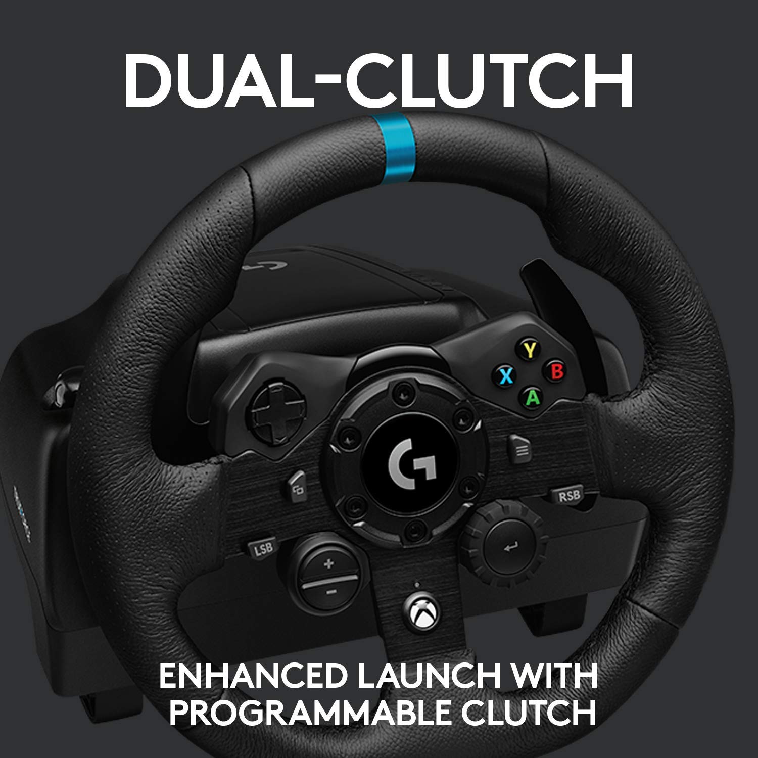 Logitech G923 Wheel and Pedals Trueforce Sim Driving Wheel For PC, Xbox X, Xbox One Shifter