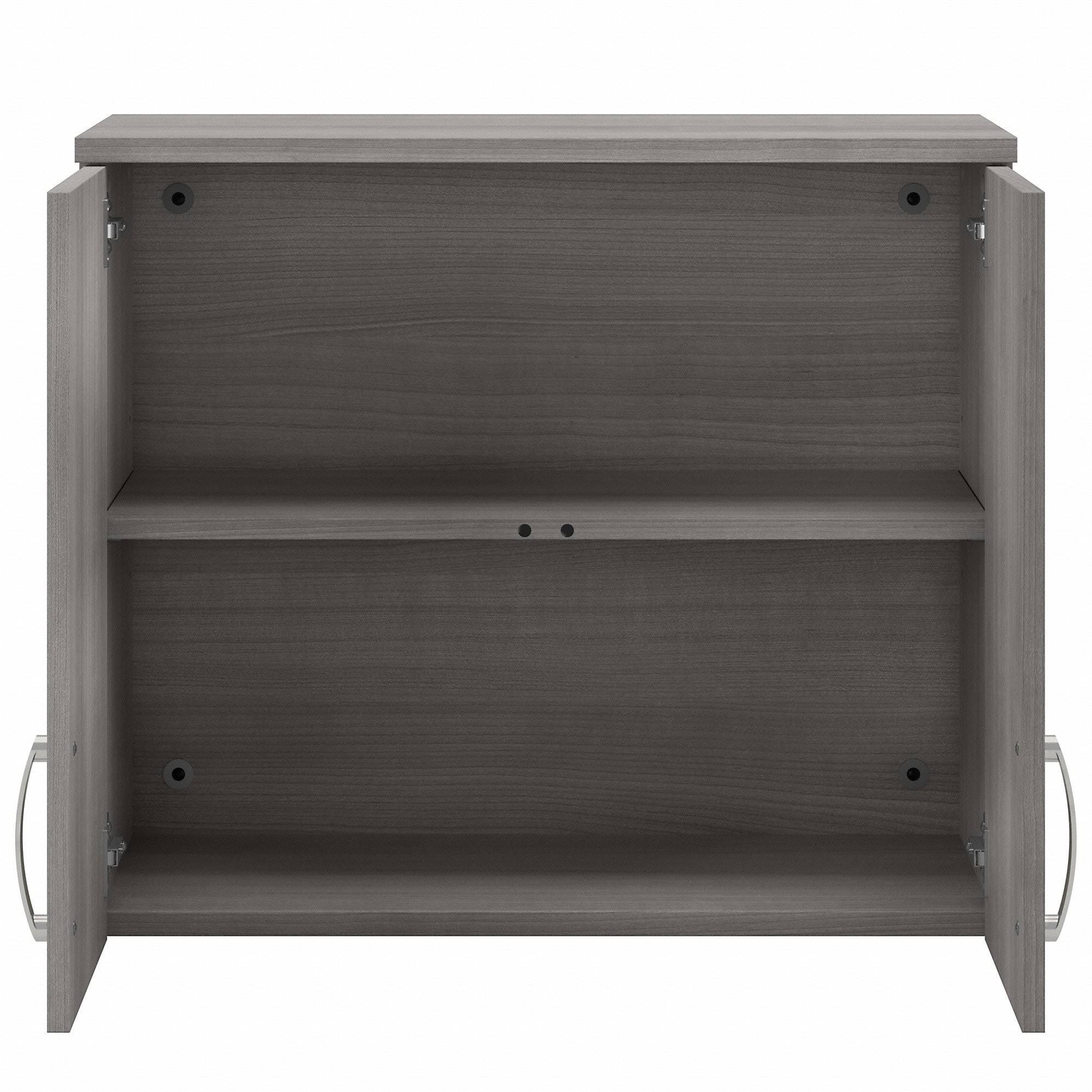 Universal Wall Cabinet with Doors and Shelves - Platinum Gray