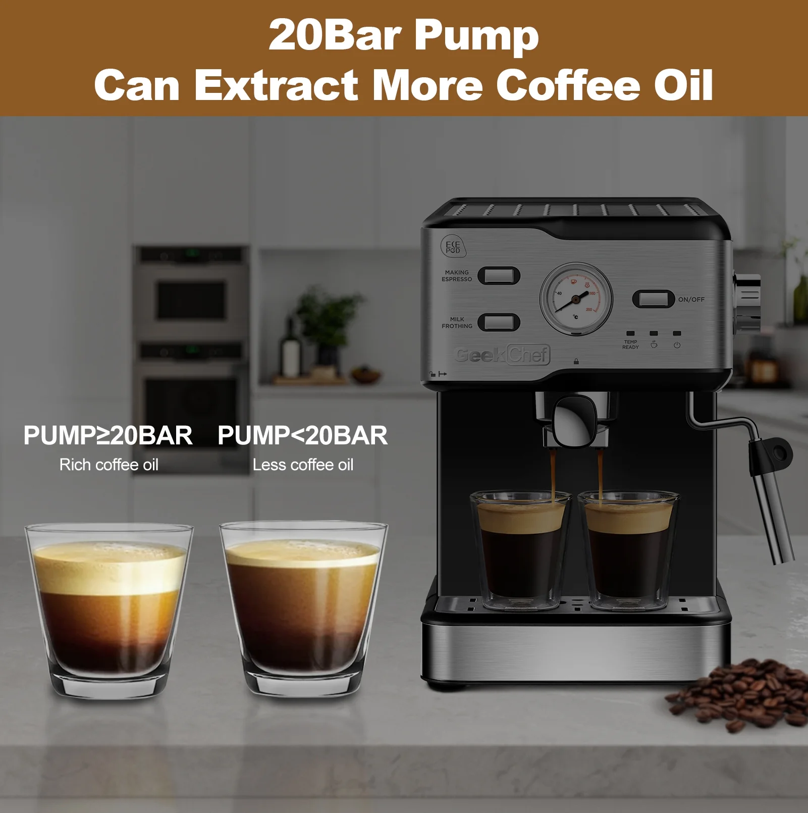 Geek Chef Coffee Espresso Machine