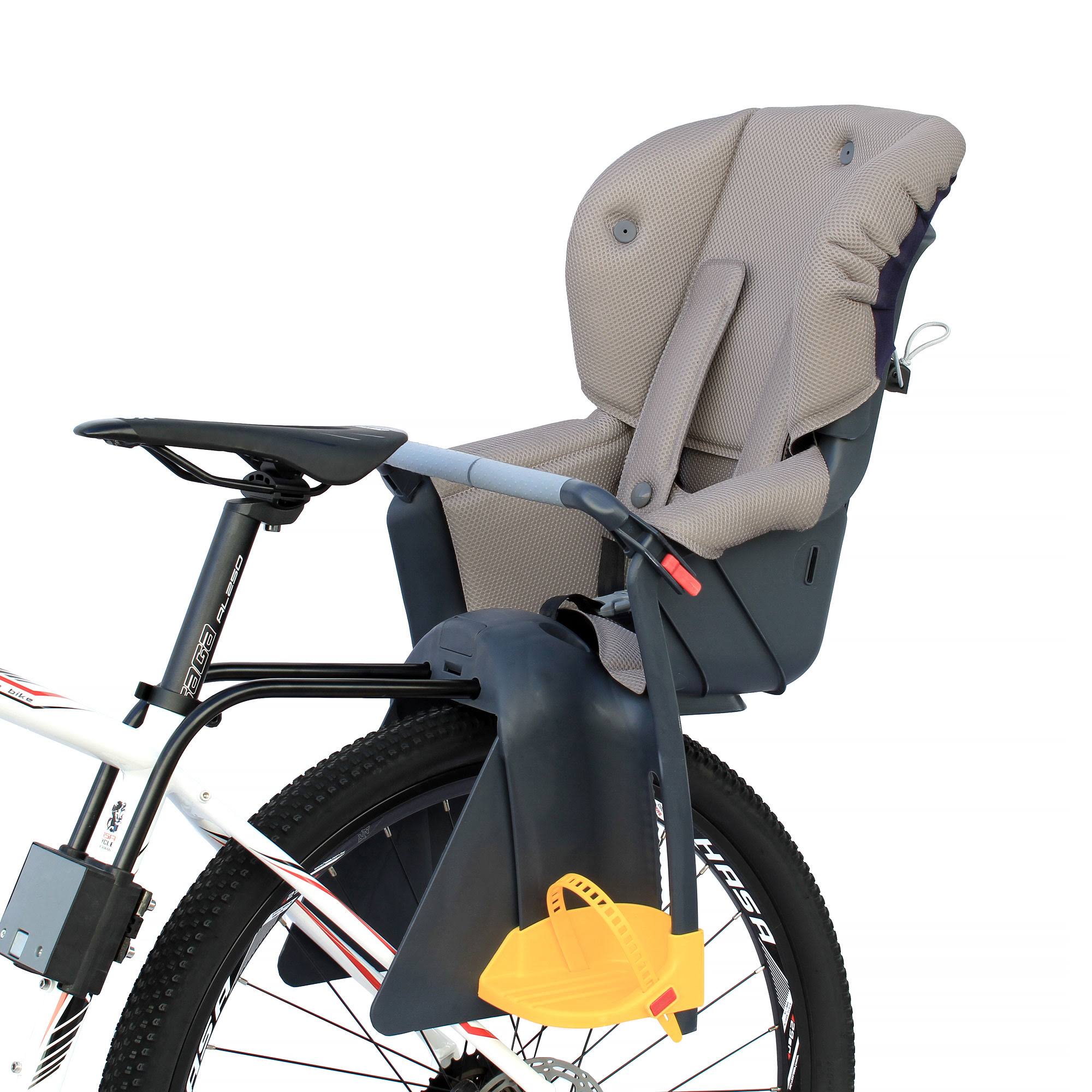 Bicycle Kids Child Rear Baby Seat Bike Carrier with Adjustable Seat Rest Height, Gray