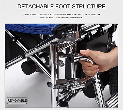 Fashion Portable Wheelchair Folding Portable Wheelchair Electric Automatic Scooter Travel Portable Four-Wheeled Trolley Red (Color : Red)