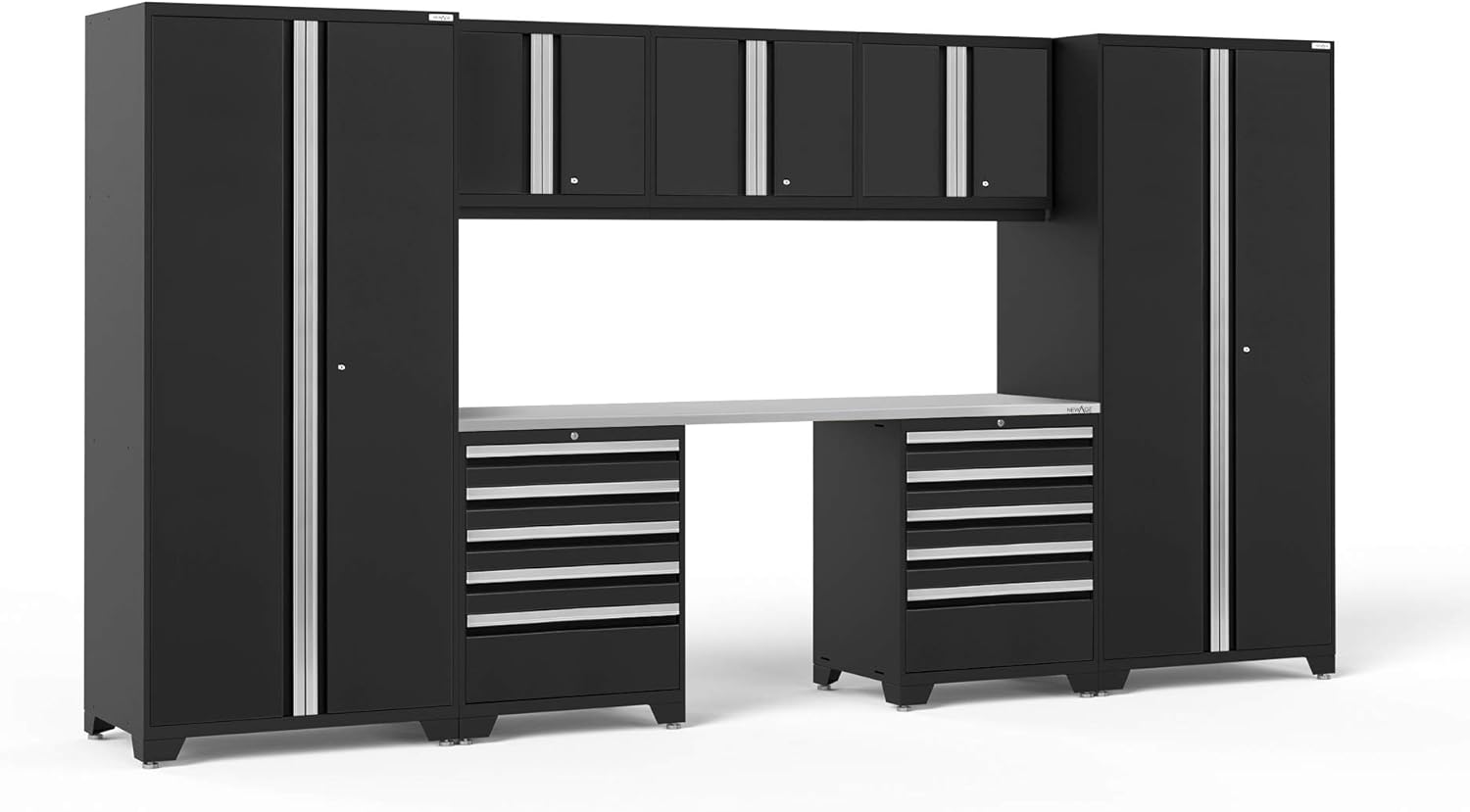 NewAge Products Pro Series Red 8 Piece Set, Garage Cabinets, 52291