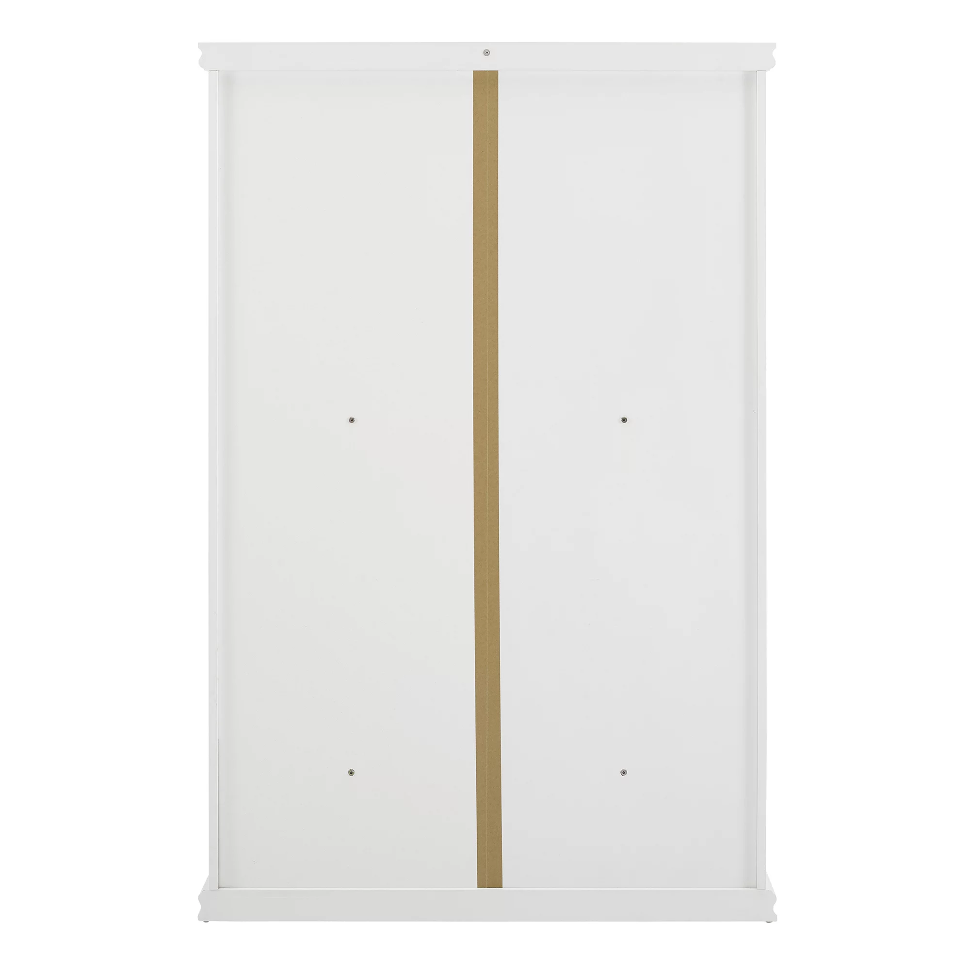 Storage Cabinet with Tempered Glass Doors Curio Cabinet with Adjustable Shelf Display Cabinet with Triple Drawers, White