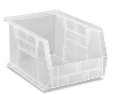 ULINE Storage Bin Clear Plastic 5 x 6 x 9-1/2 inch - S-20581C - Case of 12