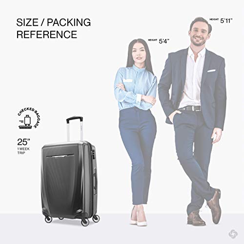 Samsonite Winfield 3 DLX Hardside Expandable Luggage with Spinners, Silver, Carry-On 20-Inch