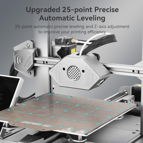 Super3d A3 3D Printer, WiFi Connection, Auto Leveling/90% Pre-Assembled/Heated Pad/Resume Printing, Open Source DIY FDM 3D Printer for Beginners, 5in Touch Screen, Print Size 8.7x8.7x9.8 Inch, Silver