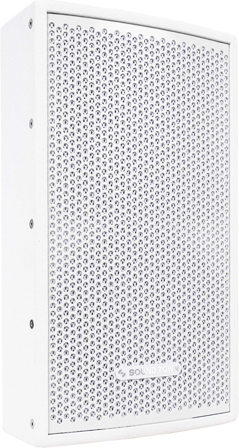 Sound Town Pair of CARME Series Dual 8 2-Way Passive Professional Loudspeaker, Black with Compression Driver and U Bracket for Installation, Live Sound, Karaoke, Bar, Church (CARME-U208B-PAIR)