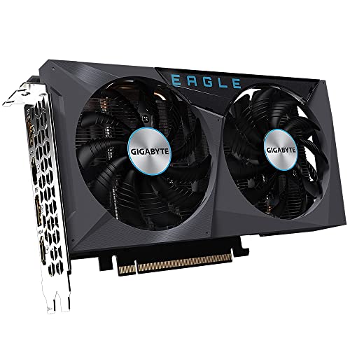 Gigabyte NVIDIA GeForce RTX 3050 EAGLE OC Graphics Card - 8GB GDDR6, 128-bit, PCI-E 4.0, 1792MHz Core Clock, 1x DP 1.4, 1 x HDMI 2.1, NVIDIA Ampere - GV-N3050EAGLE OC-8GD