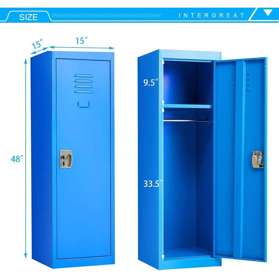 Superday Kid Locker Safe Storage Children Single Tier Metal Lockers - Orange F01001L