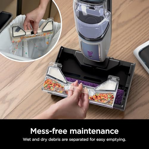 Shark SD201 Steam Pickup 3-in-1 Steam Mop Picks Up Debris, Deep Scrubs, & Steam Sanitizes All At Once, Lightweight Steam Cleaner for Home w/Sealed Hard Floors like Hardwood, Tile & Laminate (Renewed)