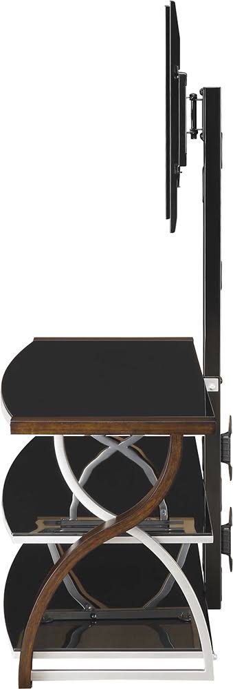 Whalen Furniture 3 in 1 Console for Most Flat Panel TVs Up to 65 Brown